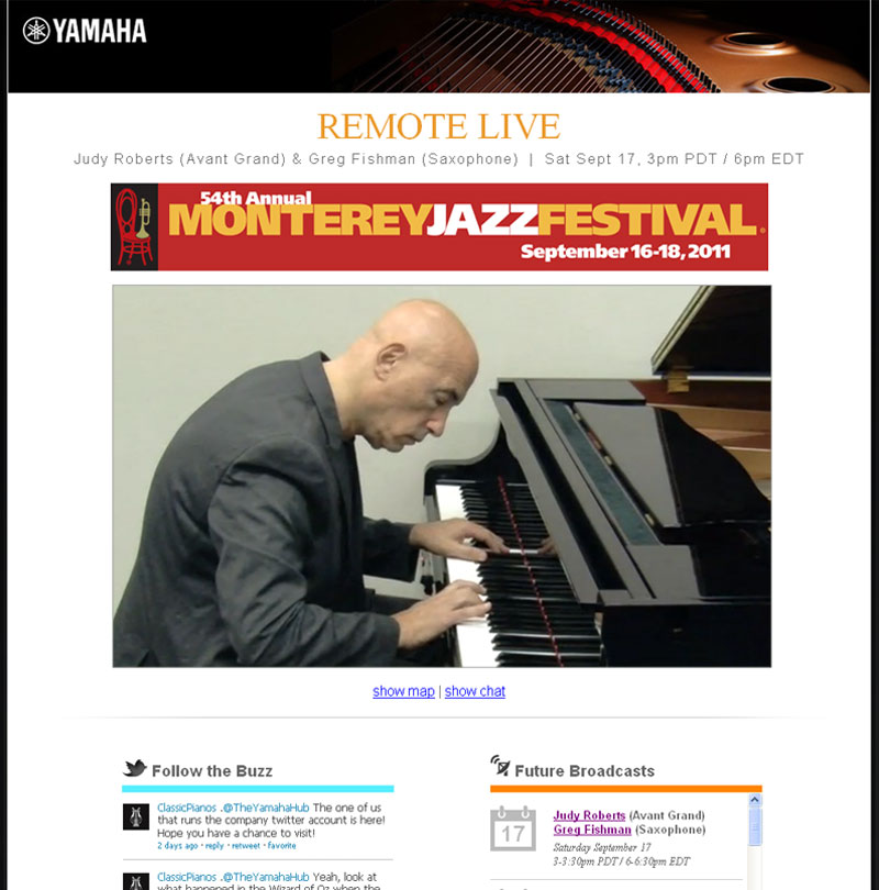 'Remote Live' Technology for Yamaha Disklavier Instruments.
